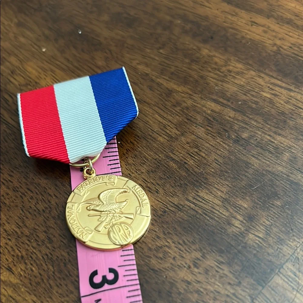 Gold Medal with Red, White, and Blue Ribbon Natinal Patriots Medal